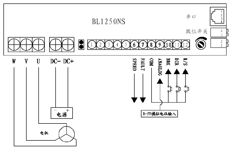 無刷驅(qū)動器接線圖